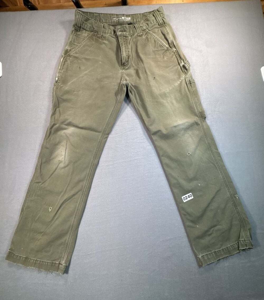 Carhartt Relaxed Fit Carpenter Work Pants - Green - 32x30